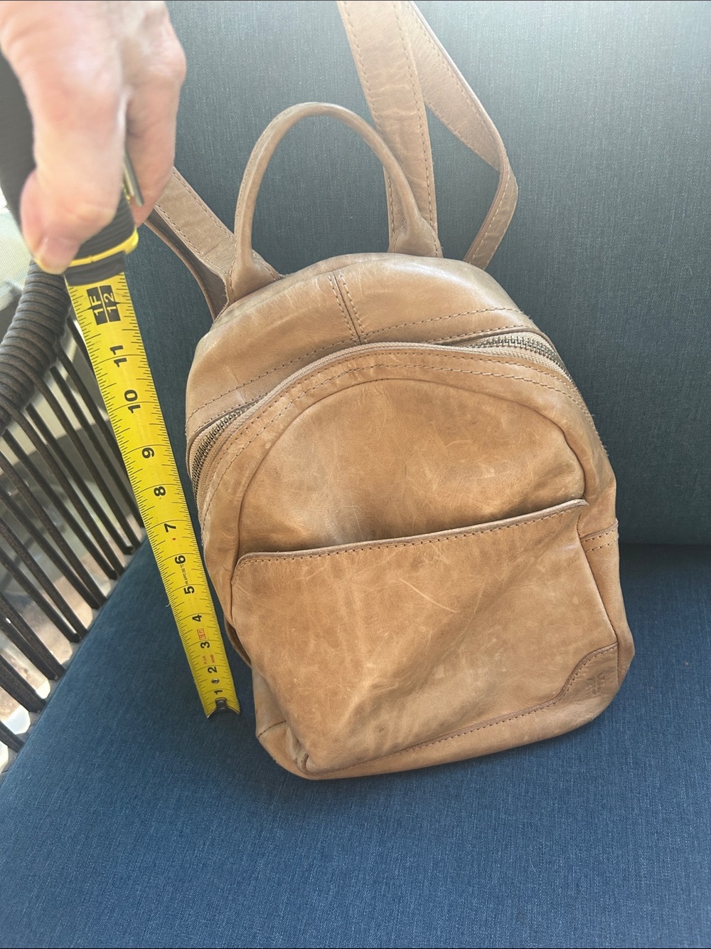 Frye Tan Leather Mini Backpack - Picture 12 of 12